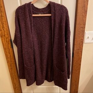 purple sweater / cardigan